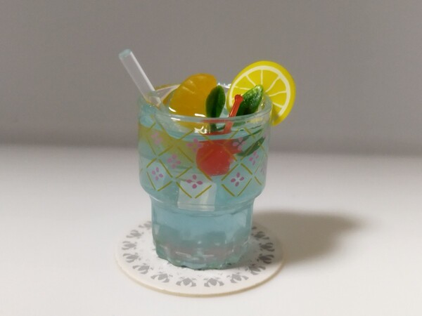 ミニチュア コップ ストロー みかん レモン チェリー 喫茶店 昭和 サイダー フェイクスイーツ