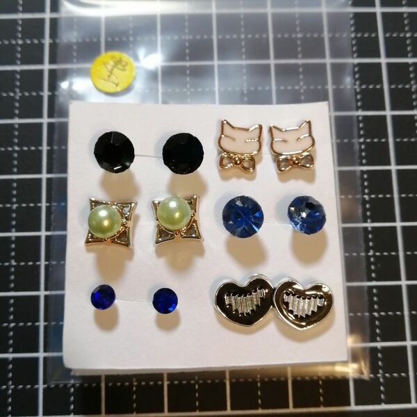 【b48】樹脂ピアス 6ペアセット レディース アクセサリー ホストピアス プチプラアクセ ガールズ ハンドメイド風 オシャレ