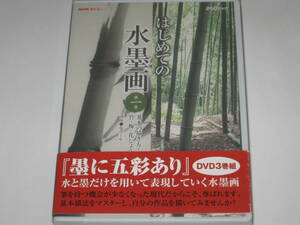 DVD NHK趣味悠々 はじめての水墨画 全3枚セット/塩澤玉聖/香田晋/芳本美代子