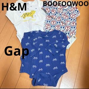 babyGap H&M BooFooWoo 長袖ロンパース ボディスーツ 3枚