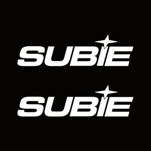 スバル スビー SUBIE カッティングステッカー 白 2枚セットスバリスト 