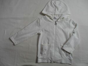 BC672[SUGRES]sag less with a hood . long sleeve jacket Parker woman . white 100