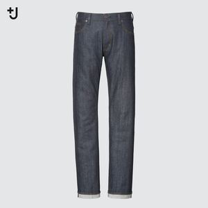 UNIQLO +J【希少☆未使用品】セルビッジスリムフィットストレートジーンズ Navy 32(81.5cm) 439677 赤耳 メンズ ユニクロ ジルサンダー