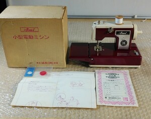 [ rare article ]AMI small size electric sewing machine . peace corporation Showa Retro antique 