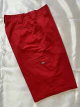 【Dickies】ディッキーズ・ハーフパンツ・赤 W34 インドネシア製・大きいサイズ 大きなサイズ ビッグサイズ_画像3
