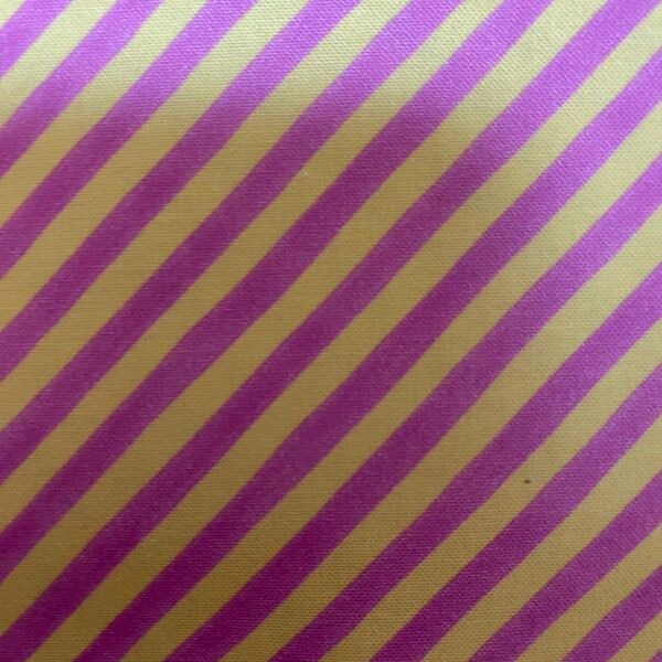ロラライハリス生地 新柄 Bias Stripeピンク×イエロー110×45