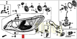 【ホンダ純正新品】HONDA 未使用品 ★超希少品★ シビック FD2 タイプＲ HIDヘッドライト 左右セット ヘットランプ 2007/3-2010/8