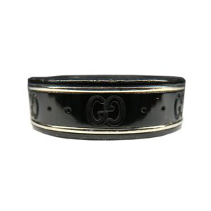 [ Nagoya ] Gucci ring ring Icon G Logo K18WG black ko Random black 17 16 number jewelry accessory 