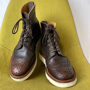 Tricker's トリッカーズ M2508 MALTON モールトン ウイングチップカントリーブーツ 8 fitting5 英国製 レザーシューズ 26.5 27.0相当