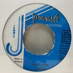 【BEATLES名曲、Hey Judeのカヴァー】良好!! JAオリジ SANCHEZ Hey Jude ('91 Uncle T) ビートルズ Reggae レゲエ Cover 45RPM. 7インチ