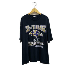 USA 古着 半袖 Tシャツ GILDAN ネイビー 紺 ボルチモア・レイブンズ スーパーボール NFL 古着卸 激安 BA1113