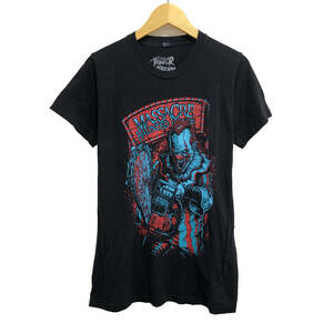 USA 古着 半袖 Tシャツ Tultex ブラック黒 メンズS Terror Threads ホラーT プリントTシャツ 古着卸 激安 BA1138