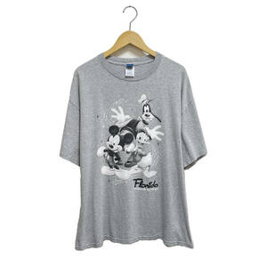 USA 古着 半袖 Tシャツ Disney グレー メンズXLサイズ フロリダディズニー ミッキー ミニー 古着卸 激安 BA1192