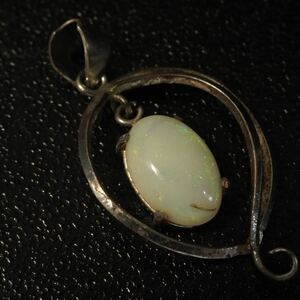 【1052】シルバー オパール ペンダントトップ 天然石 シルバー カラーストーン ネックレストップ ペントップ opal silver pendant