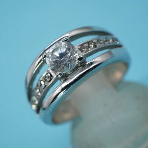 【210】12.5号 シルバー CZ リング キュービックジルコニア アクセサリー 指輪 装飾品 sv500 silver500 ring accessory