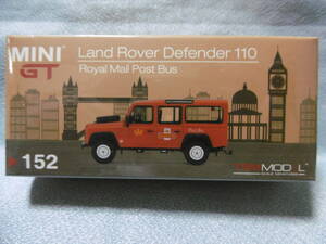 未開封新品 MINI GT 152 Land Rover Defender 110 Royal Mail Post Bus 右ハンドル