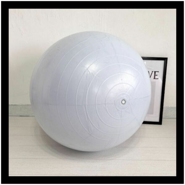 バランスボール 55cm ストレッチ エクササイズ ヨガボール ダイエット ポンプ付き ウォーターグレー