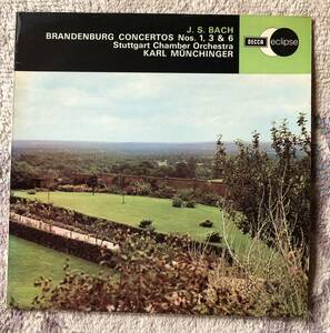 LP-Aug / 英 DECCA / Karl Munchinger・Stuttgart Chamber Orchestra/ J.S.BACH_Brandenburg Concertos Nos.1, 3 & 6