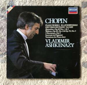 LP-Aug / 英 DECCA / V.Ashkenazy / CHOPIN_Mazurkas, Op.68 Nos.１ & ３，３Nocturns, Op.９、 Waltzes, Op.69, No.２ &Op.70, No.３