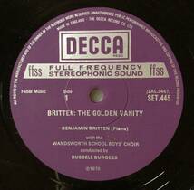 LP-Jan / 英 DECCA / Wandsworth School Boys' ChoirBenjamin Britten・Russall Burgess / BRITTEN_The GOLDEN VANITY CHILDREN'S CRUSADE_画像4