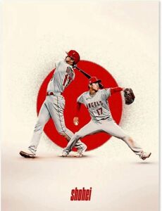 MLB エンゼルス　大谷翔平 ポスター インテリア絵画