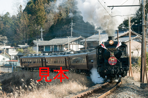 鉄道写真データ（JPEG）、00213727、C58-363、パレオエクスプレス（SL秩父路はつもうで号）秩父鉄道、白久〜三峰口2014.01.03（7360×4912