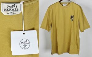 22AW HERMES エルメス MINI PATCH CUIR レザー ミニ パッチ Tシャツ M 新品同様 b5732