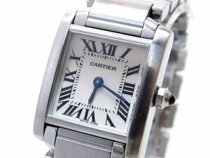 美品 カルティエ 時計 ■ タンクフランセーズ SM クォーツ ステンレス レディース ウォッチ 腕時計 Cartier □5G5H