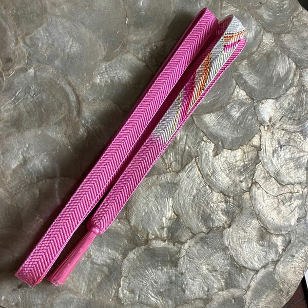 新品　正絹　帯締め　ピンク 和装小物