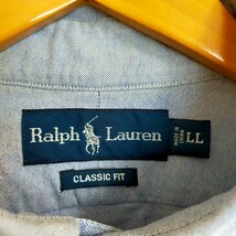 POLO RALPH LAUREN ポロ ラルフローレン ボタンダウンシャツ シャンブレーシャツ 半袖 デニム ビッグシルエット オーバーサイズ XL ブルー_画像4