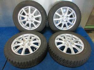 ★8.5-9分山★20年製★ ダンロップWINTER MAXX WM02 155/65R13　社外ホイール 13×4J +42 4H-100 4本セット スタッドレス 軽自動車等　A151