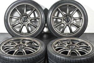 ☆RAYS グラムライツ 57G 18インチ☆PCD100 7.5J +48☆ダンロップ ディレッツァ☆225/40R18☆プリウス 86 BRZ レガシィ カローラスポーツ☆