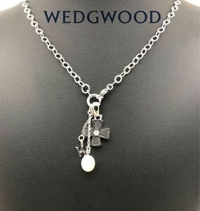 WEDG WOOD ウェッジウッド　ネックレス SV925ブラックパール