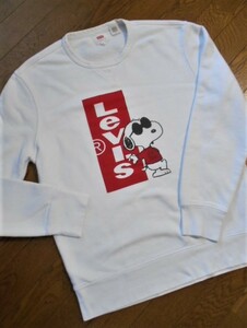 Levi's x SNOOPY/リーバイスxスヌーピー♪Cool Joeプリント♪しっかり厚目裏毛トレーナー メンズ M 