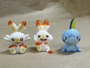 中古品 セット ポケモンキッズ 指人形 ヒバニー ソフビ フィギュア モンスターコレクション TOMY ポケットモンスター