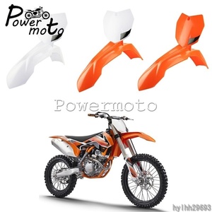 モトクロスダートバイクフロントフェンダー + フロントナンバープレート KTM SX XC SX-F XC-W EXC-F 150 200 350 500 450