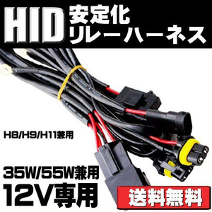 安定化リレーハーネス 電圧安定供給ケーブル HID用 H8/H11兼用 DC12V専用 35W/55W兼用 1本売り 30日保証