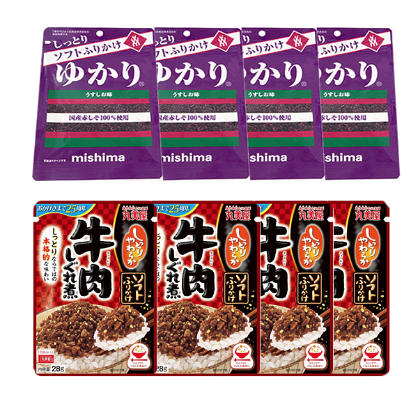 ■三島 　ソフトふりかけ ゆかり　・　丸美屋 ソフトふりかけ 牛肉しぐれ煮 　各4都合8袋■