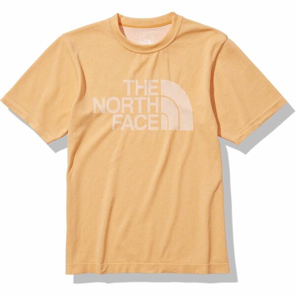 THE NORTH FACE ザノースフェイス 半袖Tシャツ ショートスリーブジャカードビッグロゴクルー オレンジ メンズ２サイズ