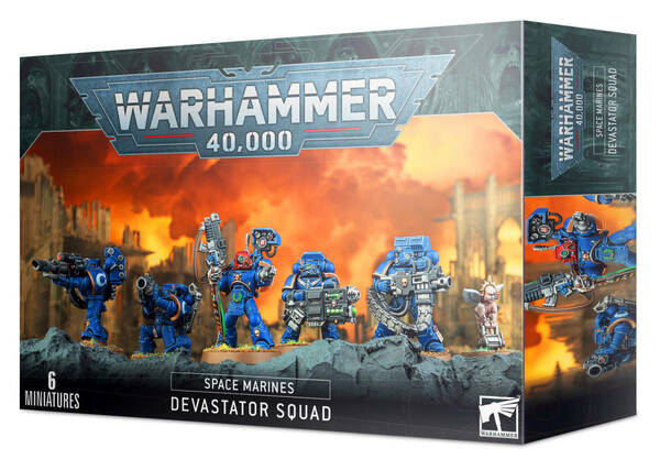 送料無料 新品 スペースマリーン ディバステイター スカッド ウォーハンマー 40000 / Space Marine - Devastator Squad 40k