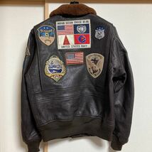 【未使用】AVIREX アヴィレックス 6181013 G-1 TOP GUN JACKET トップガン レザージャケット サイズ38 トムクルーズ_画像2