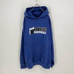 XL pennant RAMBLERS FOOTBALL ブルー プルオーバーパーカー 裏起毛 長袖 リユース ultramto pa0224