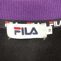 M FILA フィラ ブラック トレーナー スウェット パイル 長袖 リユース ultralto sw0154_画像3