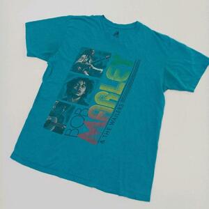 BOB MARLEY ミュージックTシャツ バンドTシャツ M ブルー リユース ultramto mts0325