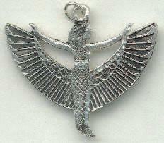 AzureGreen Isis Winged Pewter