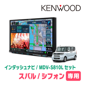 シフォン(LA650F・R1/7～現在)専用　KENWOOD/MDV-S810L+取付キット　8インチナビセット　