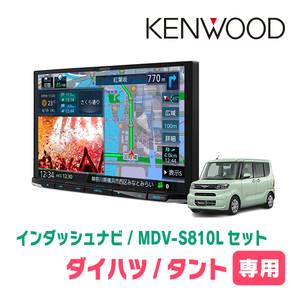 タント(LA650S・R1/7～現在)専用　KENWOOD/MDV-S810L+取付キット　8インチナビセット　