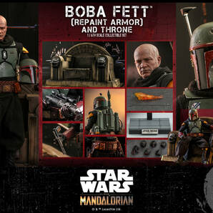 ホットトイズ 1/6 マンダロリアン ボバ・フェット (リペイント・アーマー版) & 玉座 未開封新品 TMS056 mandolorian boba fett HOTTOYSの画像9