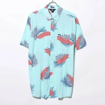 新品タグ付き Mサイズ相当 ボルコム VOLCOM BERMUDA S/S アロハシャツ ルーズフィット フラワー柄 バミューダシャツ 半袖_画像3