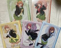 伊右衛門 特茶 五等分の花嫁 A５ノート 全5種セット 中野一花/二乃/三玖/四葉/五月　サントリー_画像2